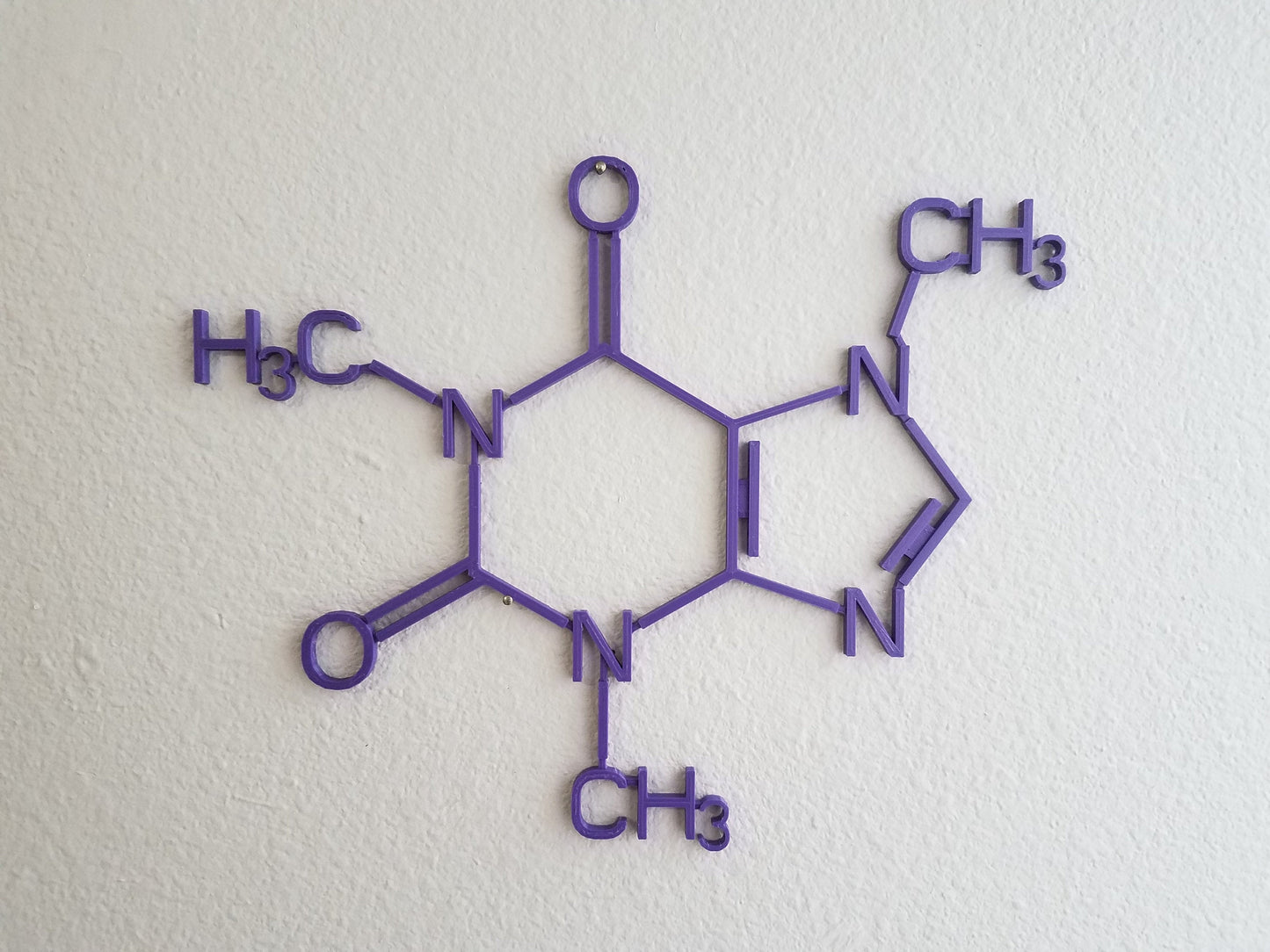 Caffeine Molecule Wall Art