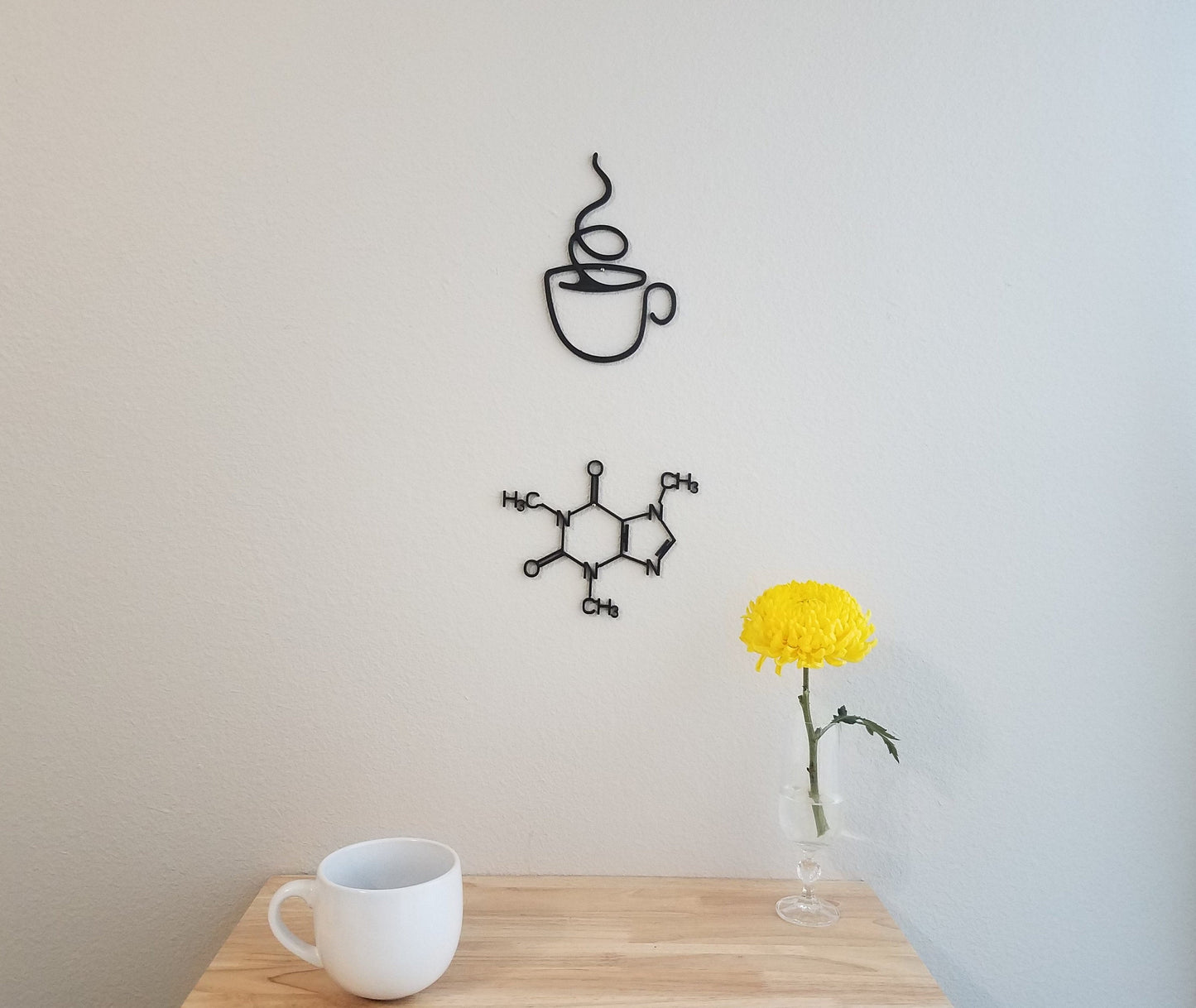 Caffeine Molecule Wall Art
