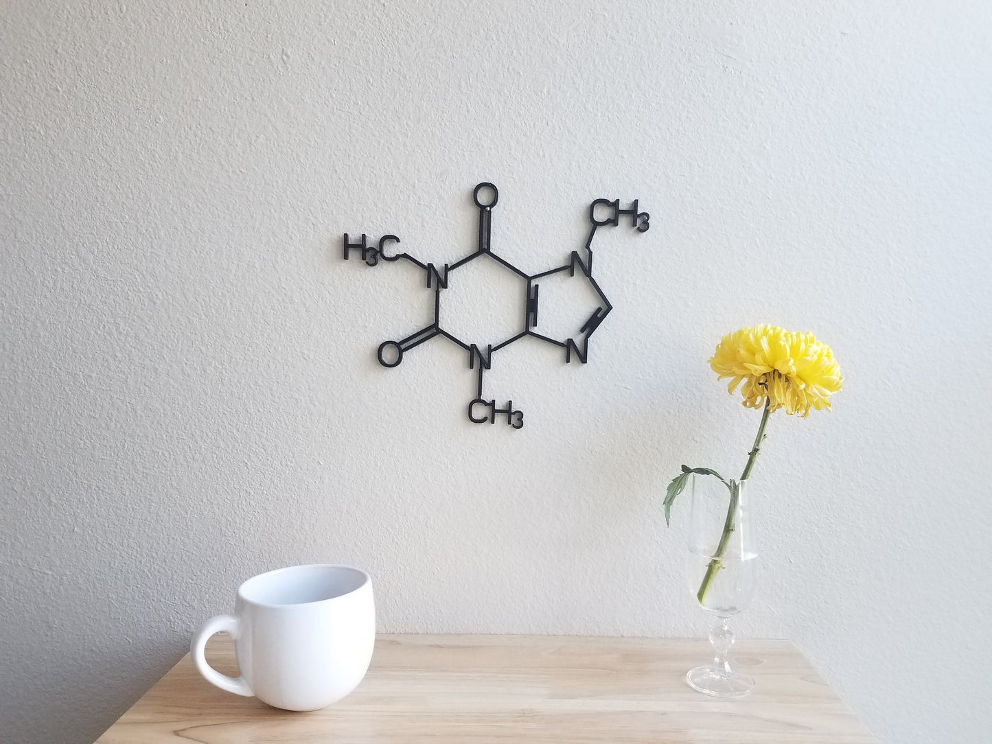 Caffeine Molecule Wall Art