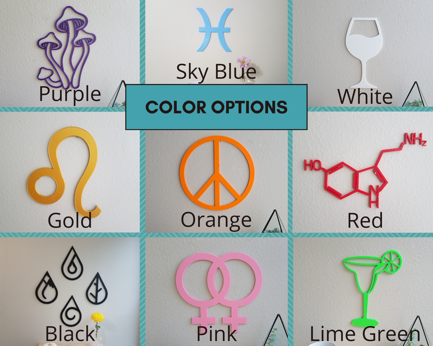 Alcohol Molecule Wall Art