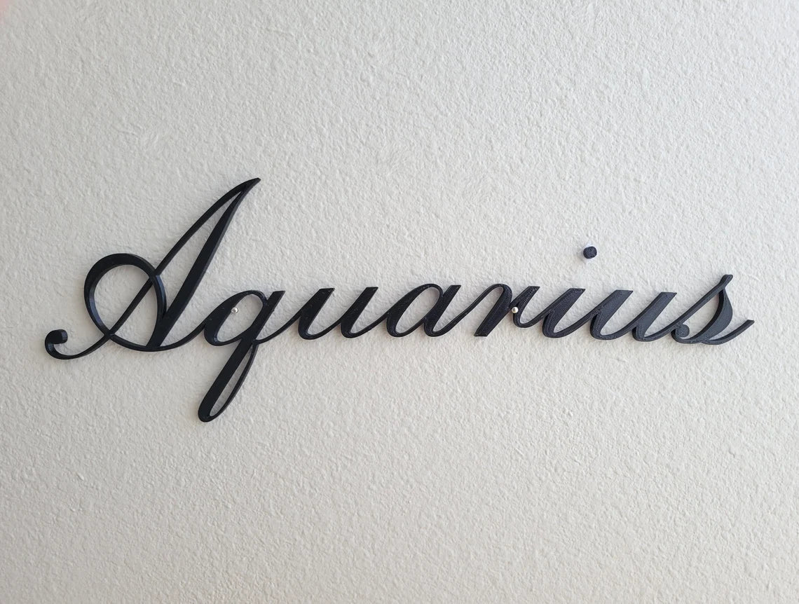 Aquarius Phrase Wall Art