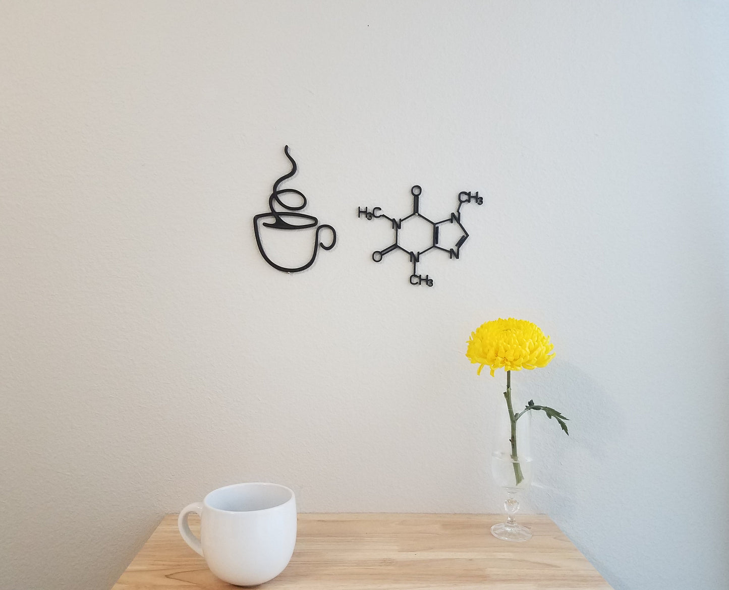 Caffeine Molecule Wall Art