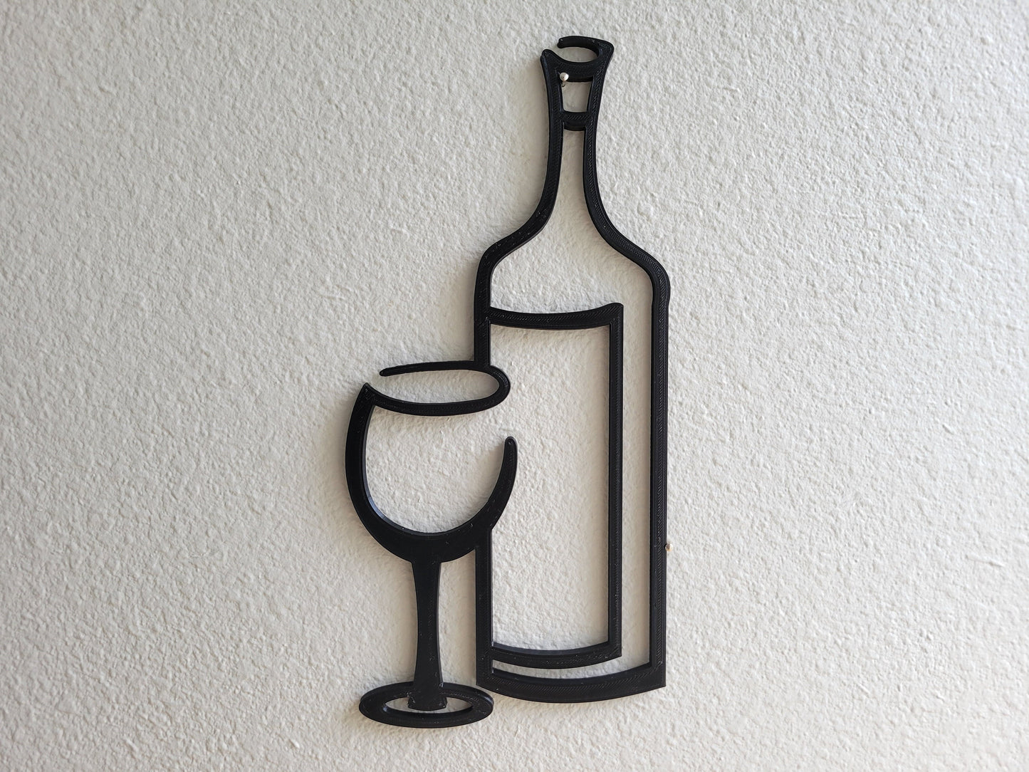 Wine Bottle and Wine Glass Art